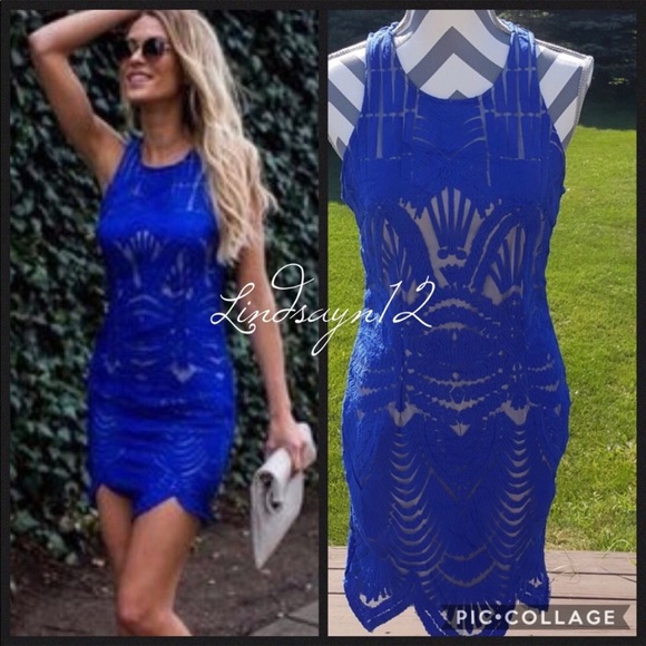 🖤HP💙 Tea n Cup Cobalt Blue Dress💙🖤 - Picture 2 of 5